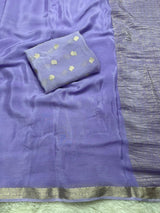 Pure chinnon soft saree