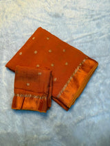 Jute silk viscose buttis saree