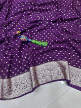 Pure Viscose georgette saree