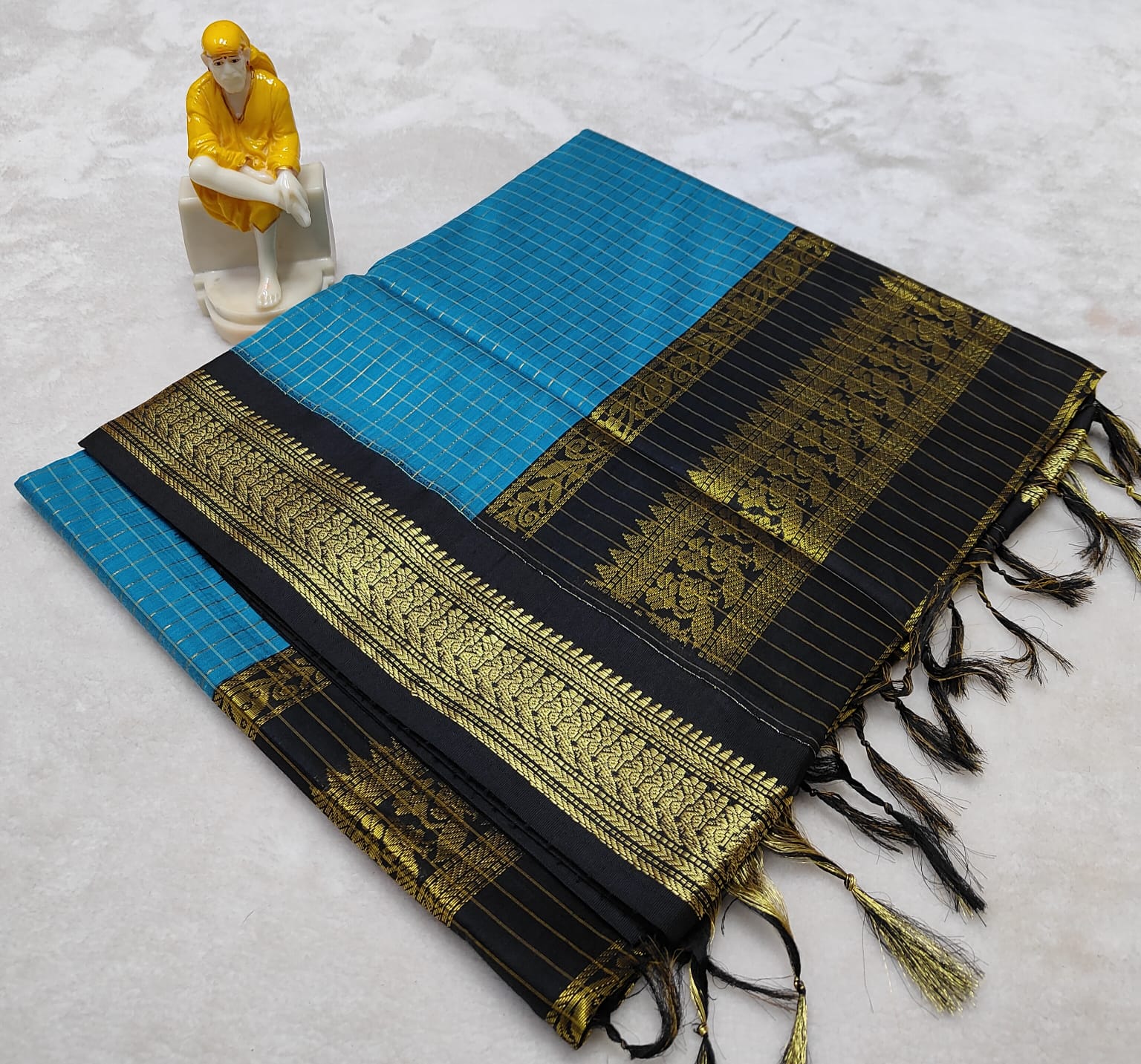 Kalyani pattu cotton checks saree
