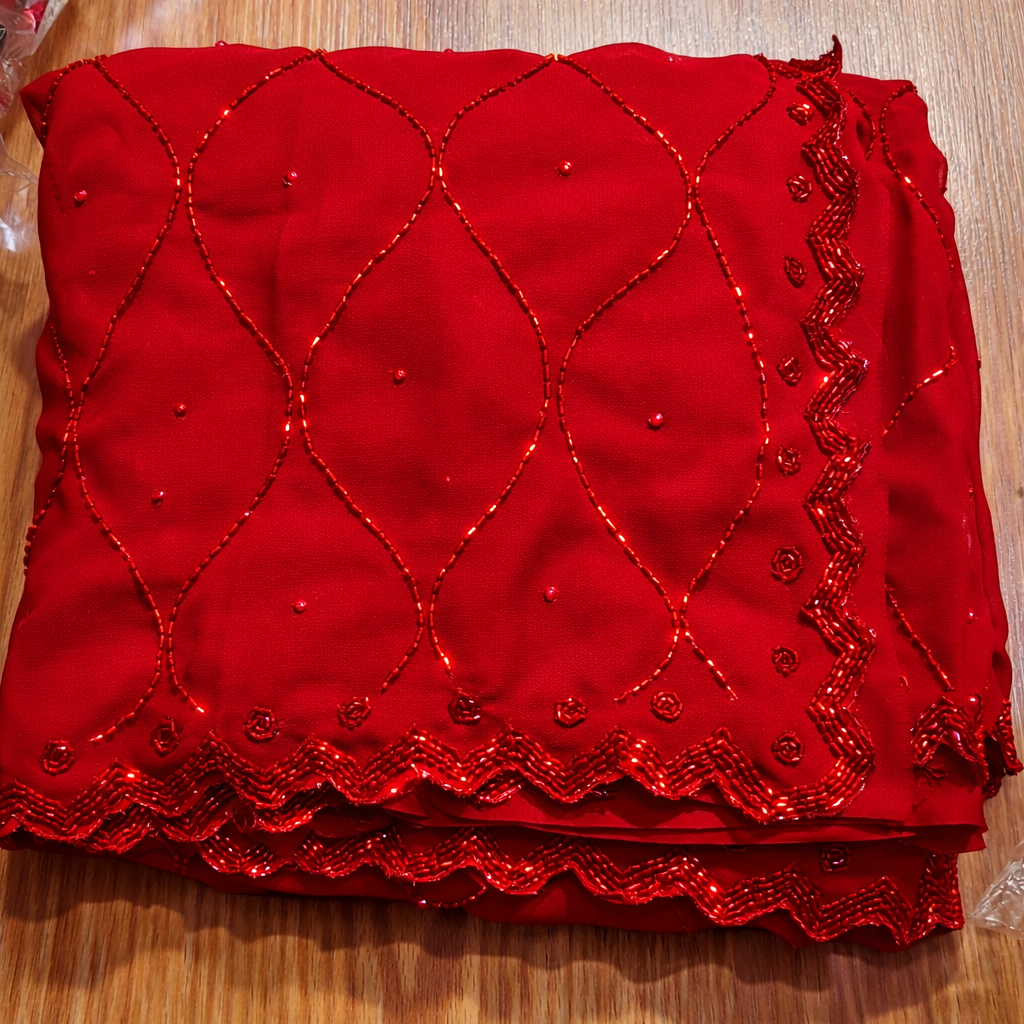 Georgette handwork saree