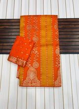 Kaddi viscose georgette tissue saree