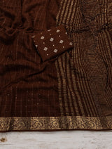 Viscose georgette checks pattern sarees