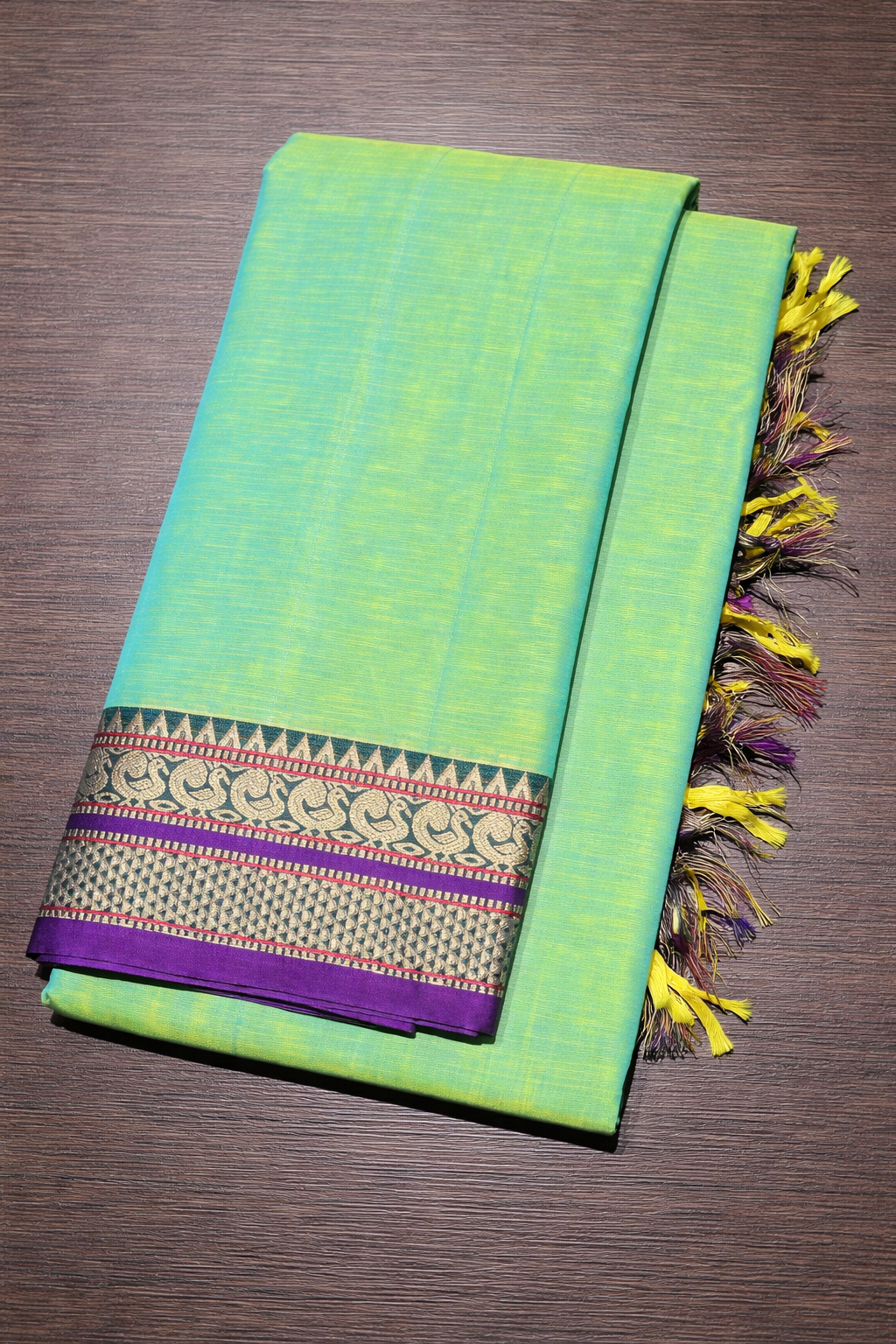 Narayanpeta Big Peacock boarder Dress material