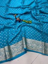 Pure Viscose georgette saree