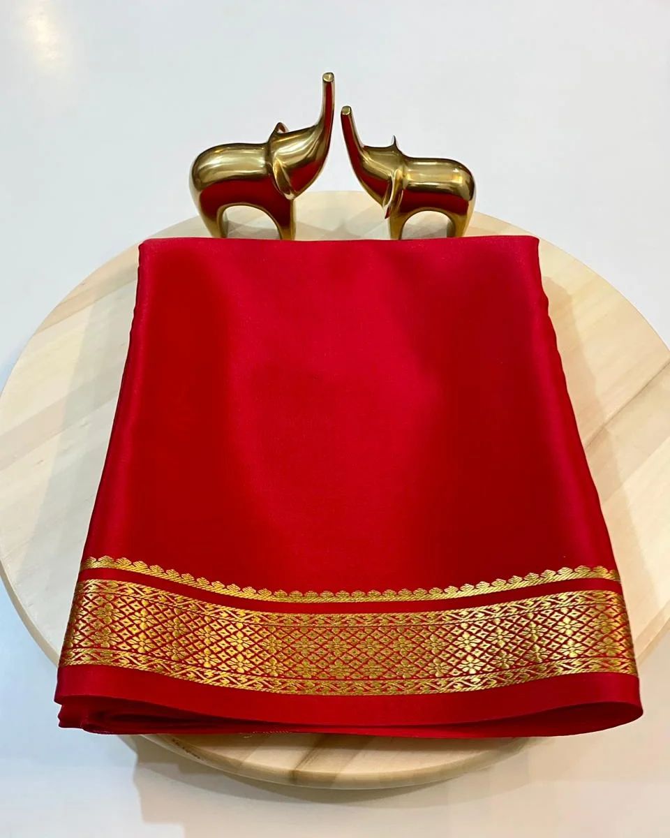Mysore silk saree gap boarder