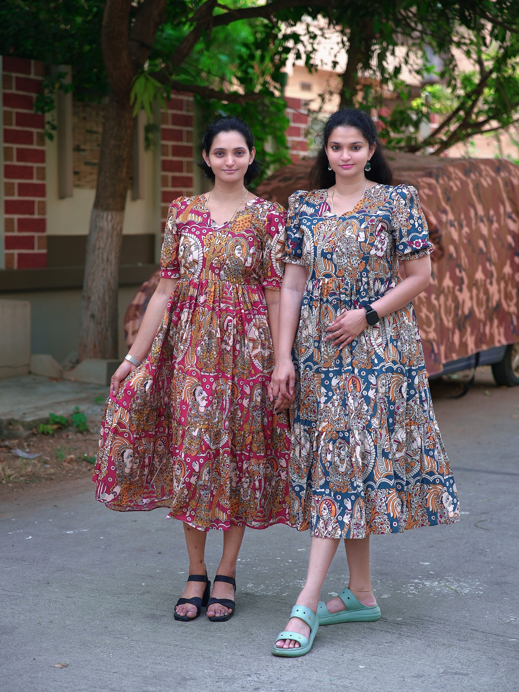 Muslin cotton kalamkari frocks