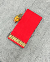 Narayanpeta Mercerised Cotton elephant small boarder saree