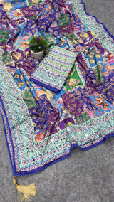 Laya celeb inspired ajrak saree budget friendly range