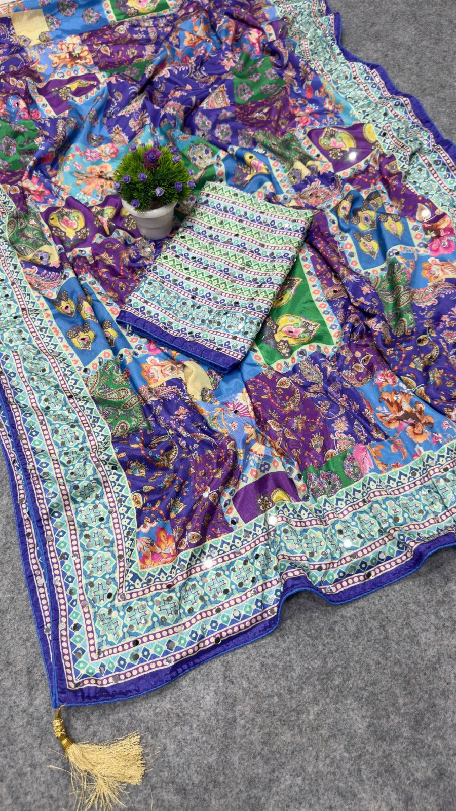 Laya celeb inspired ajrak saree budget friendly range