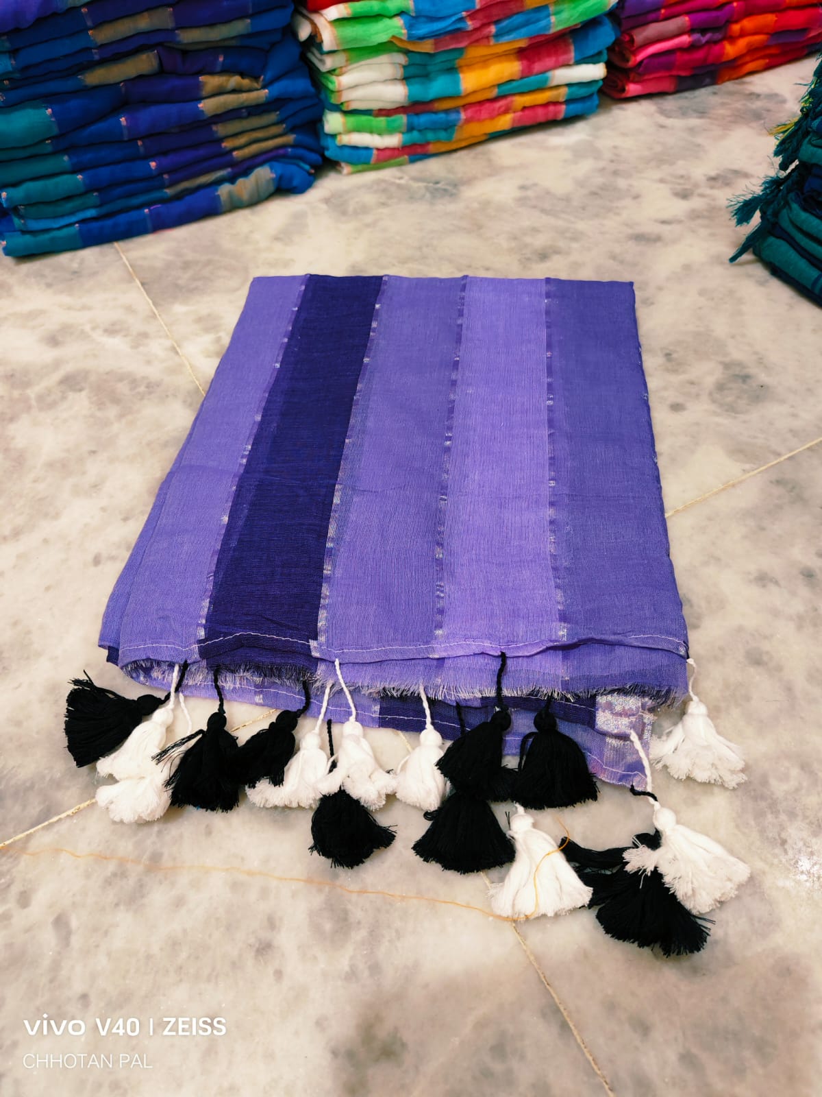 Mul Cotton 120 count Rainbow saree