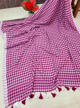 Korean inspired pure mul cotton saree