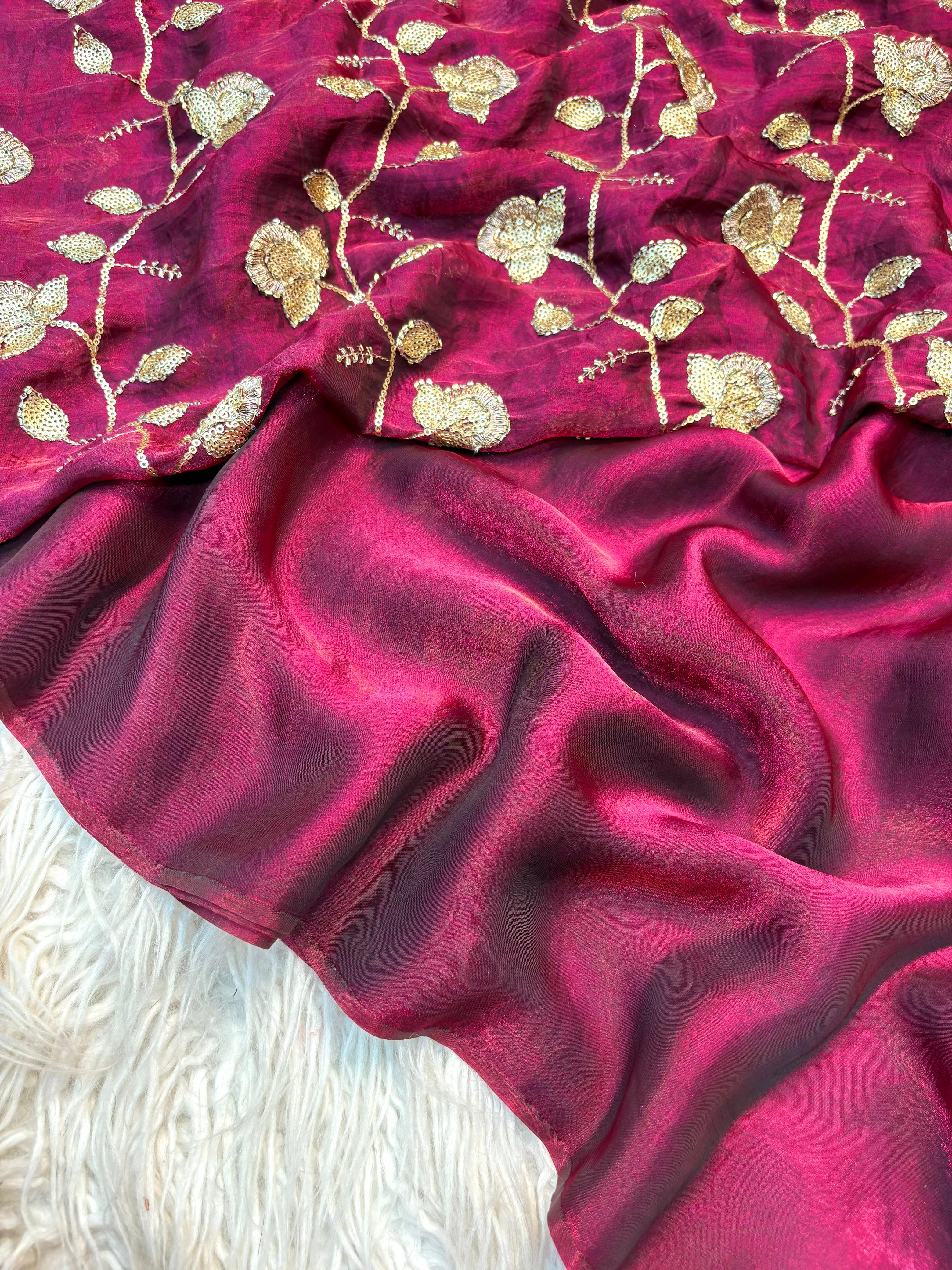 Space Silk party wear saree