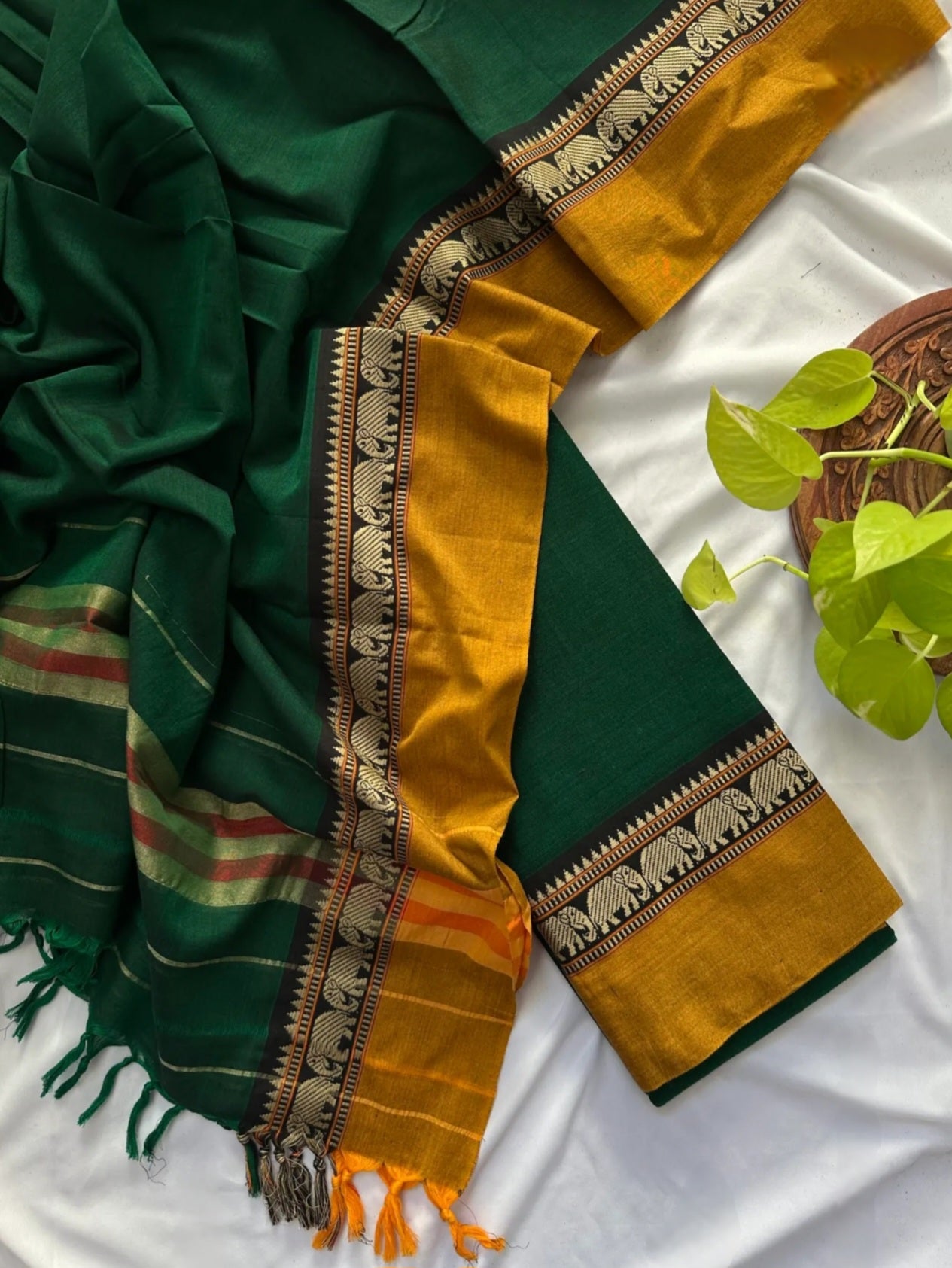 Narayanpeta Elephant Big boarder dress material