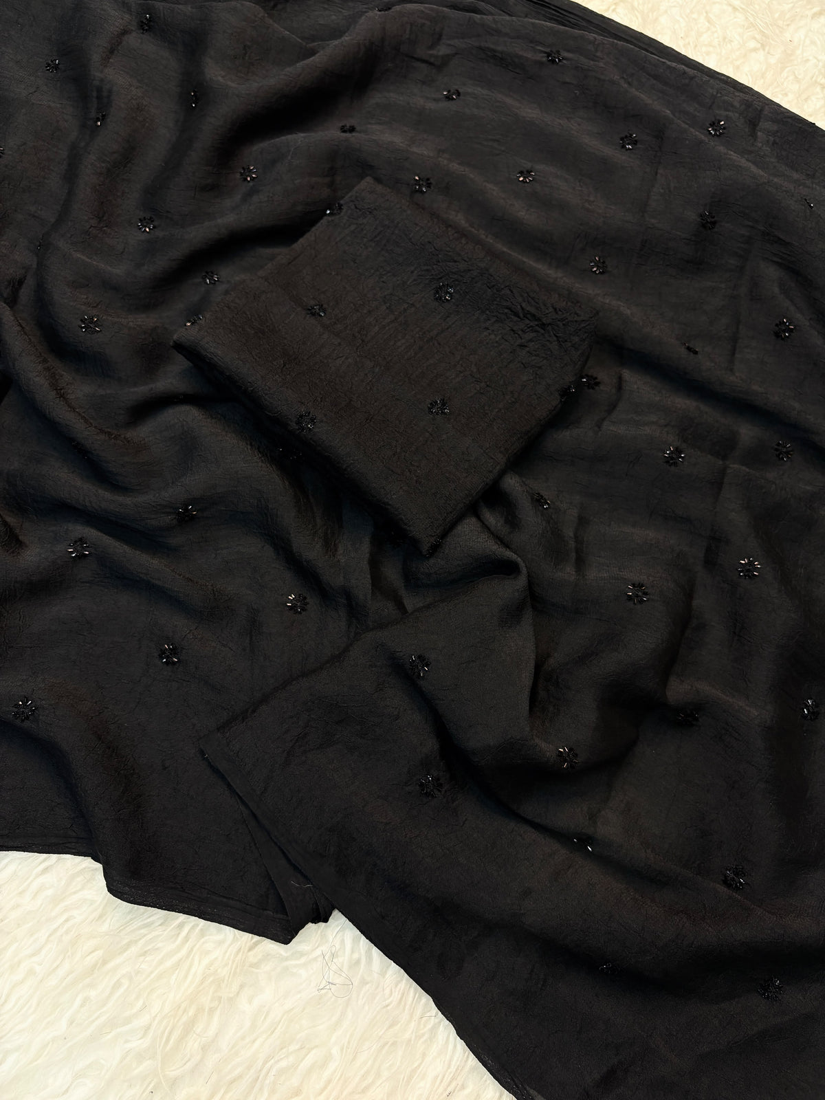Coffee crush original beads buttis saree