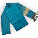 Raw silk dress material set