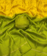 Jute viscose dual shade saree