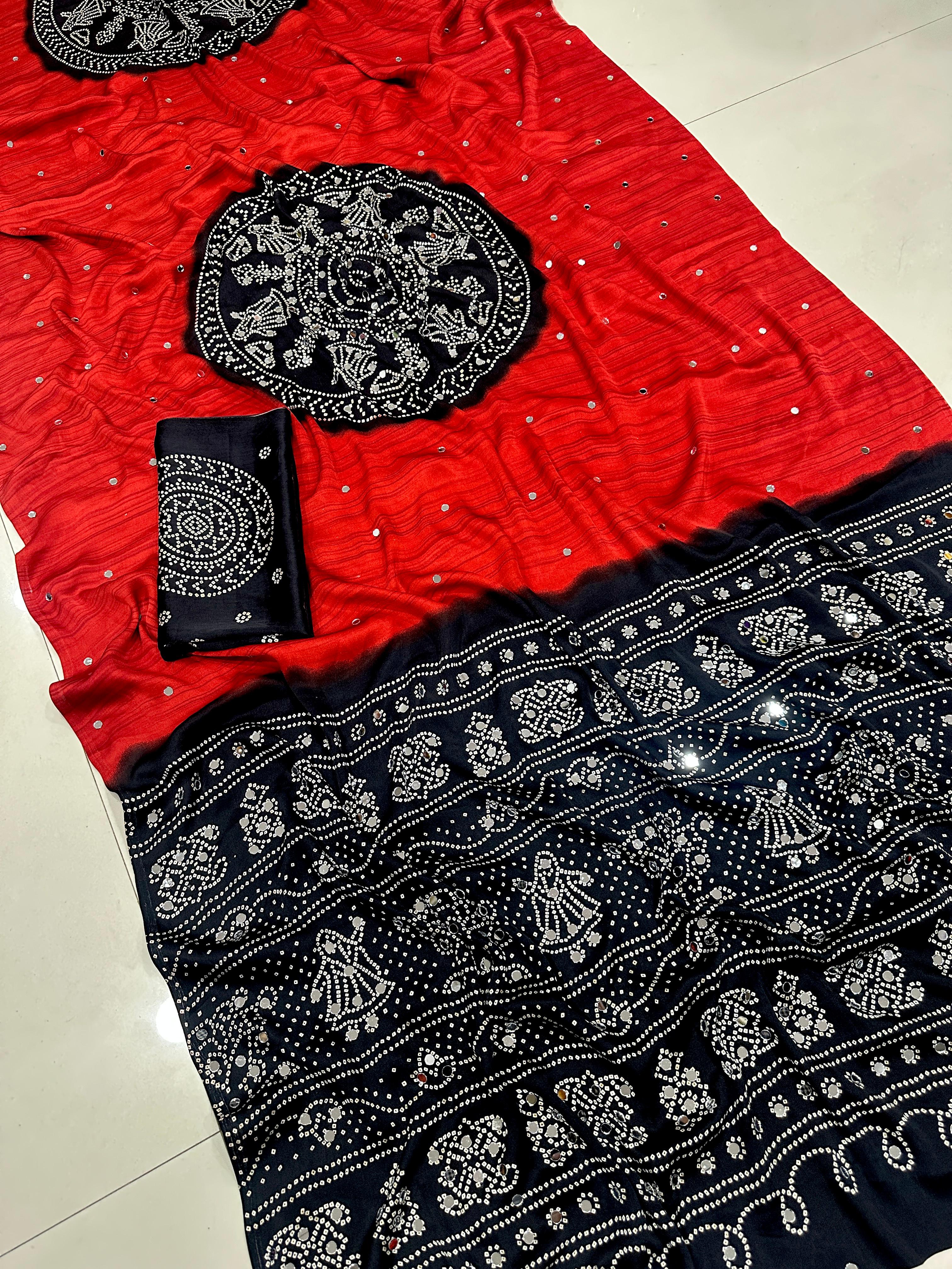 Semi modal bandini print saree
