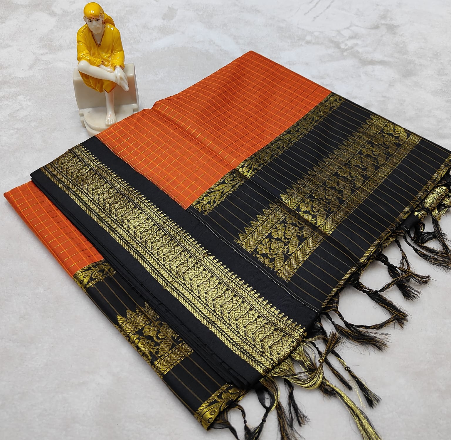 Kalyani pattu cotton checks saree