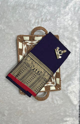 Narayanpeta Mercerised Cotton saree elephant boarder