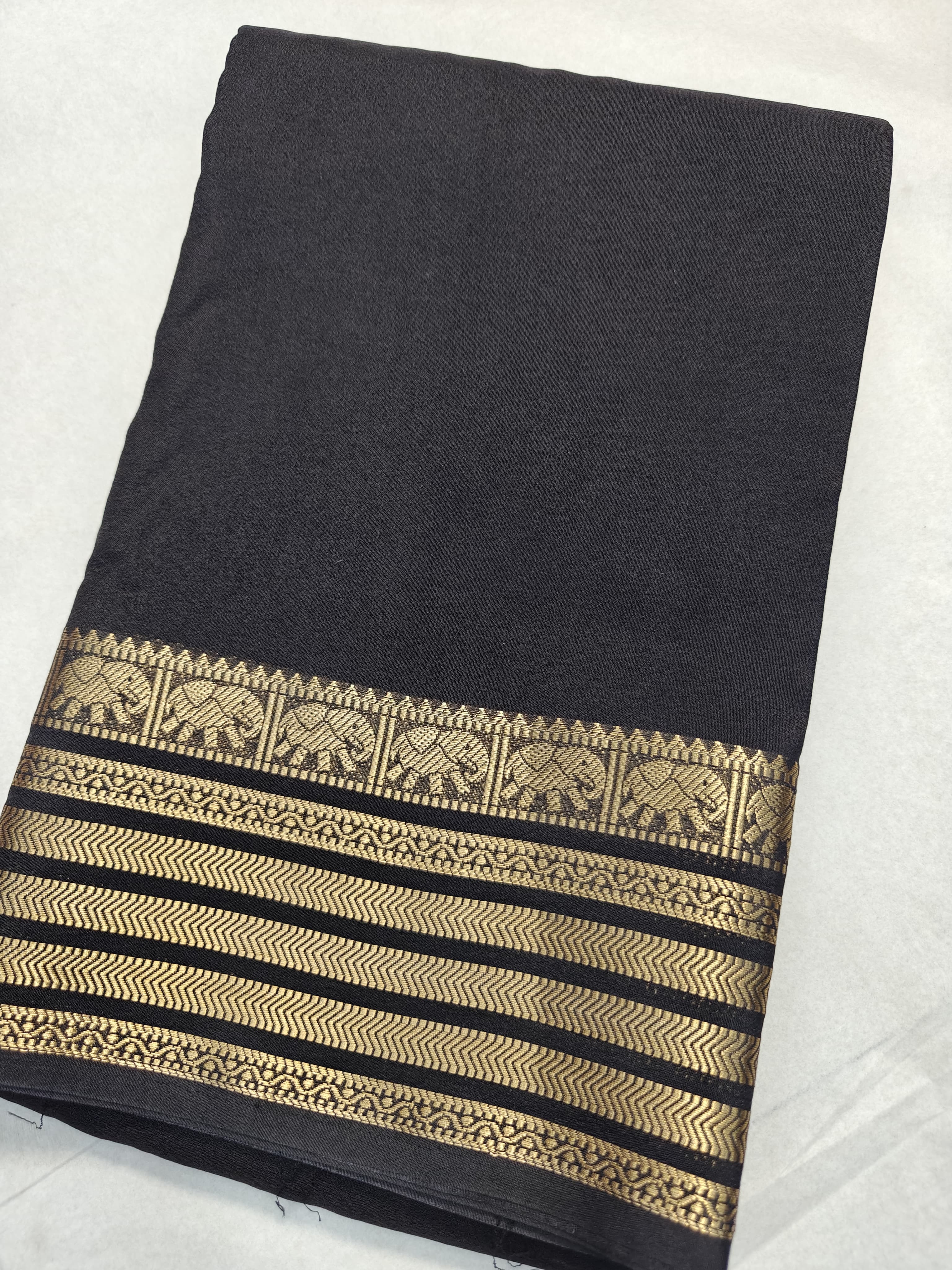 Mysore silk big boarder saree