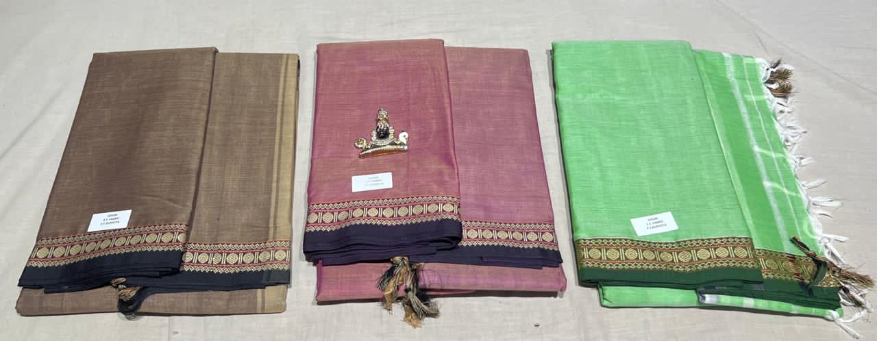 Narayanpeta Handloom Rudraksha boarder Dress material