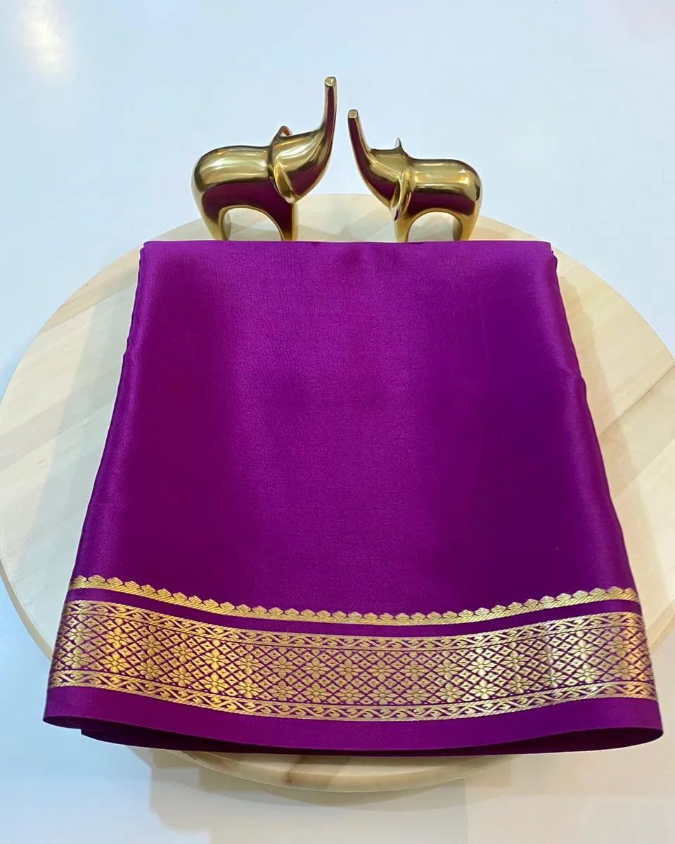 Mysore silk saree gap boarder