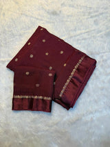 Jute silk viscose buttis saree