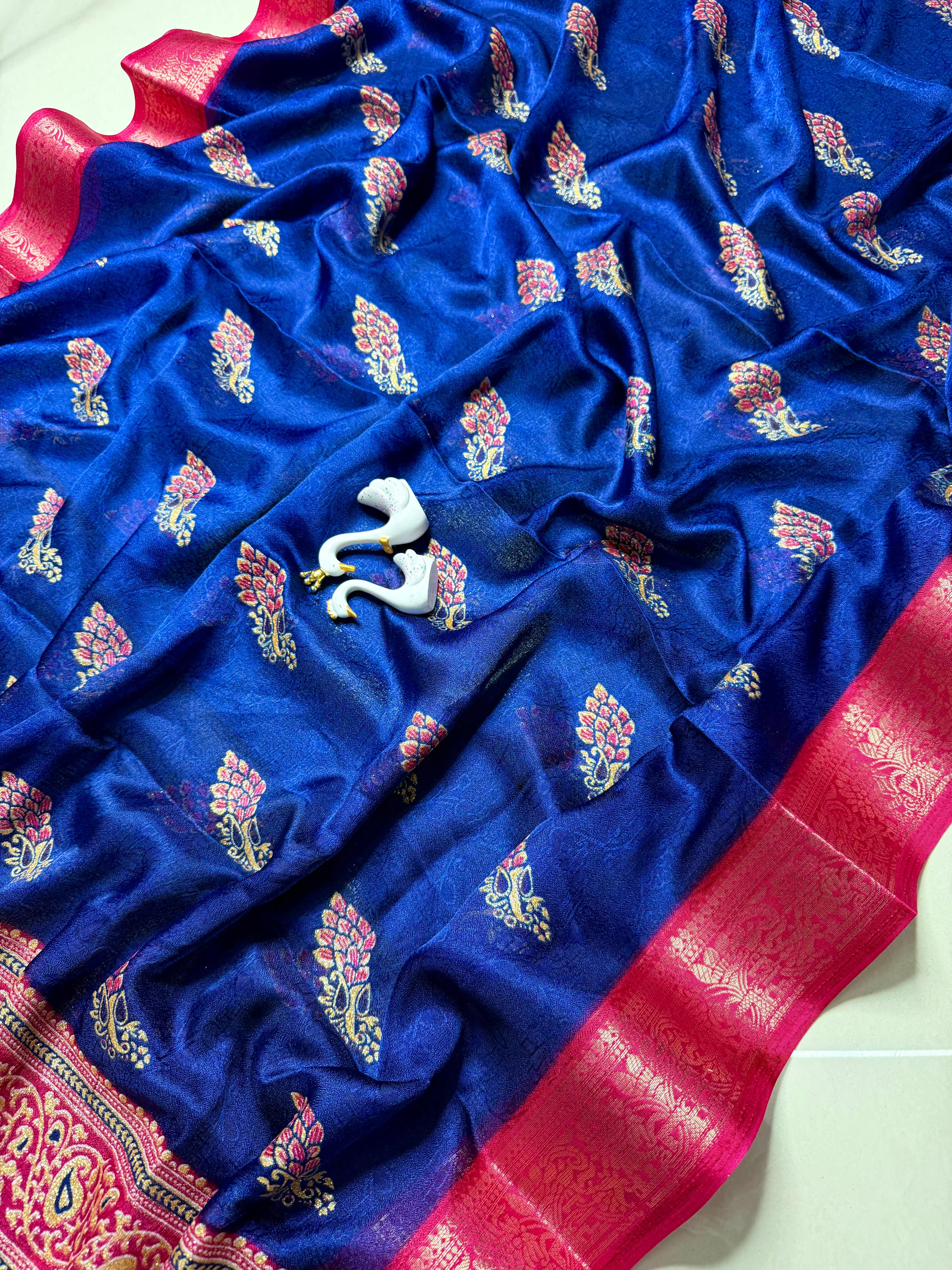 Beautiful marshmellow moss georgette saree