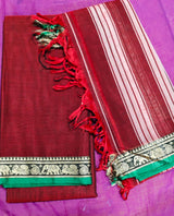Narayanpeta Elephant Peacock Small boarder dress material