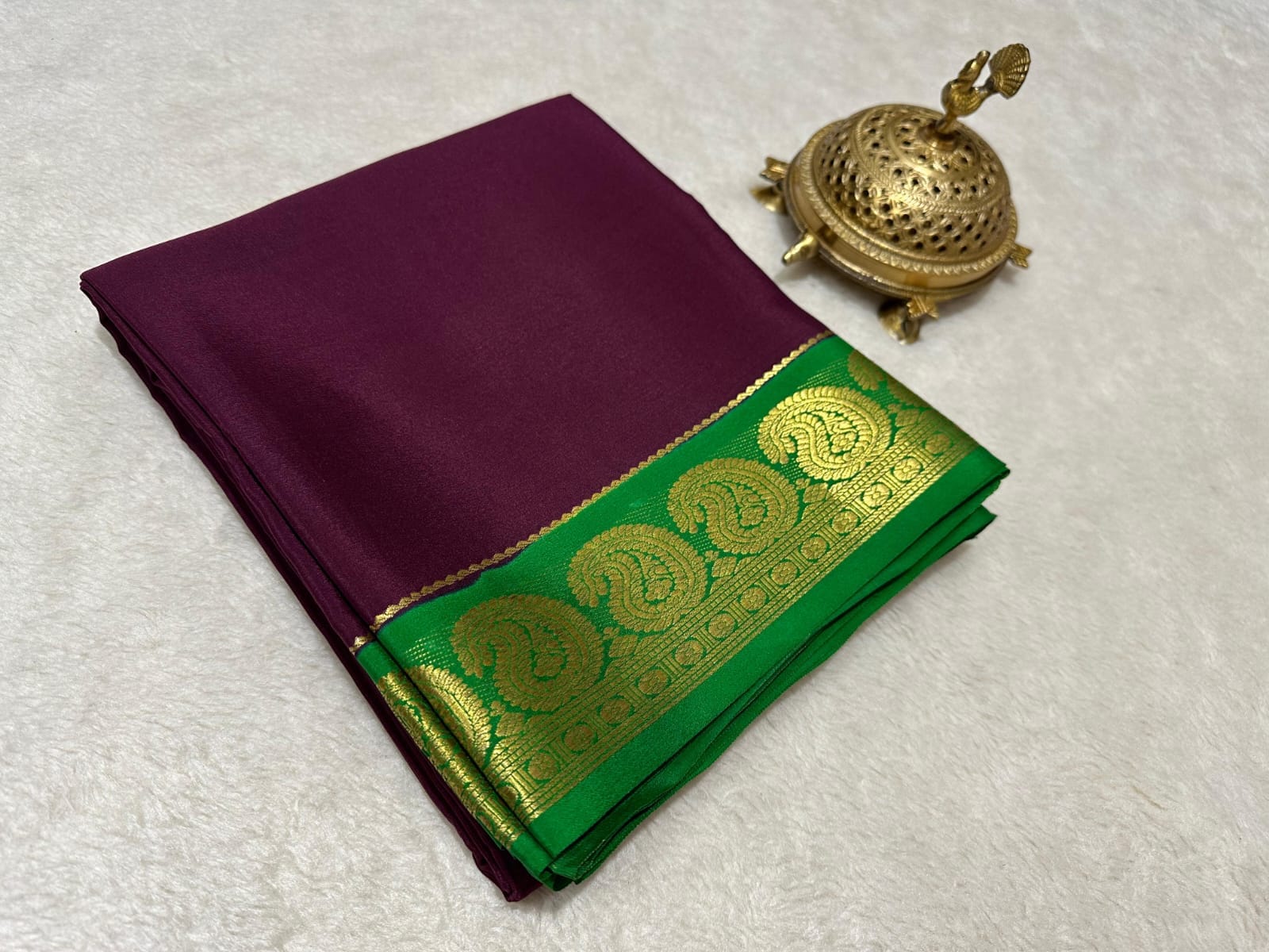 Mysore silk contrast budget friendly saree