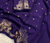 Muslin Silk elephant boarder saree