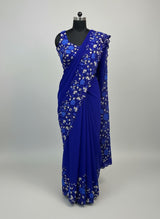 Georgette saree with embroidery work