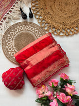 Space silk jharkan work sarees for party wear