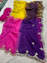Najbern chiffon handwork saree