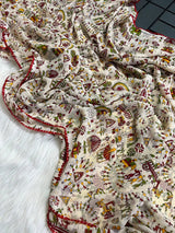 Pure butter georgette saree