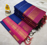 Kalyani pattu cotton checks saree
