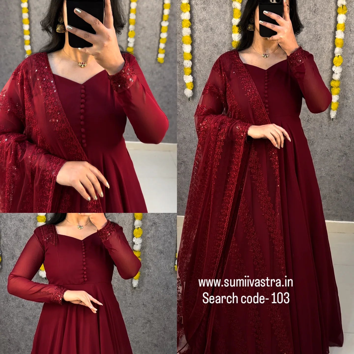 Beautiful Georgette Gown with Duppatta