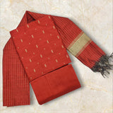 Raw silk dress material set