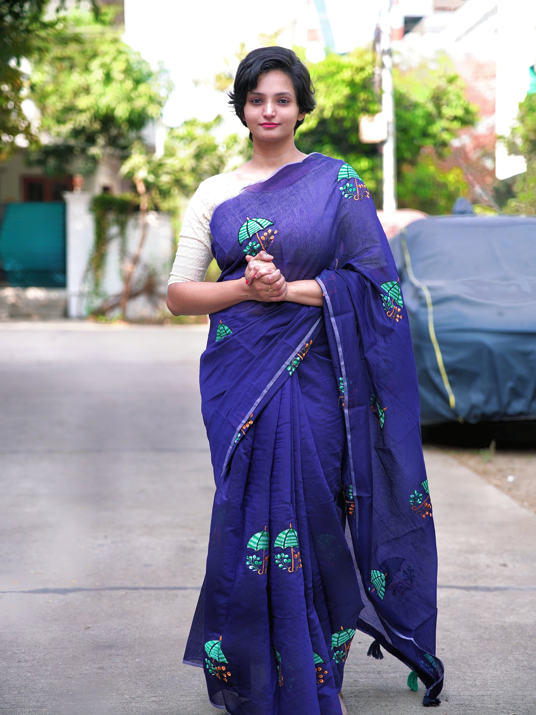 Premium Chanderi Silk Saree Fully Stitched blouse