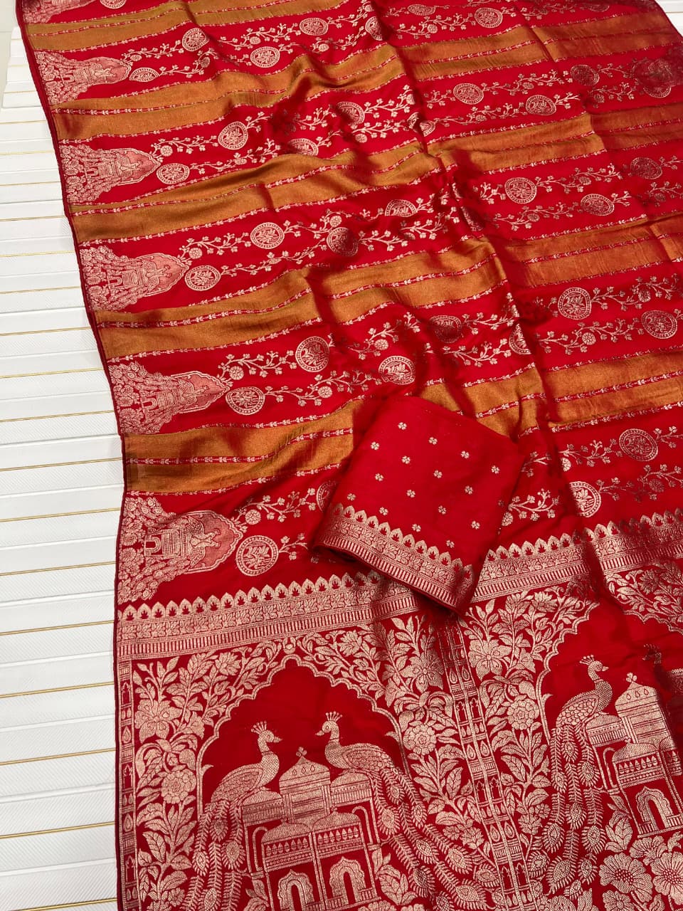 Kaddi viscose georgette tissue saree