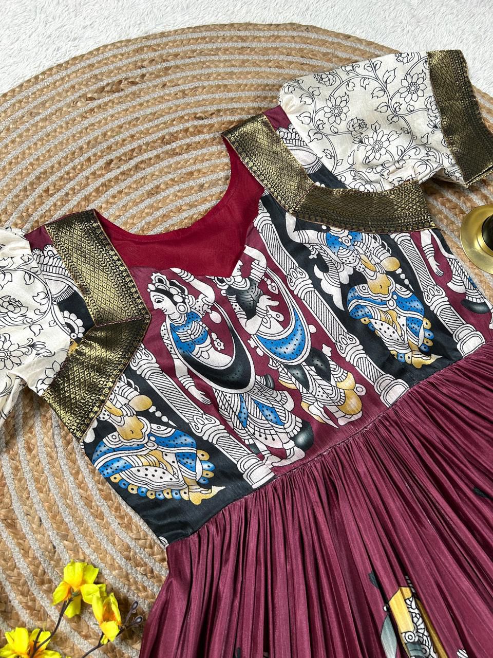 Muslin Cotton Kalamkari Frock