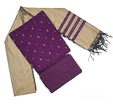 Raw silk dress material set