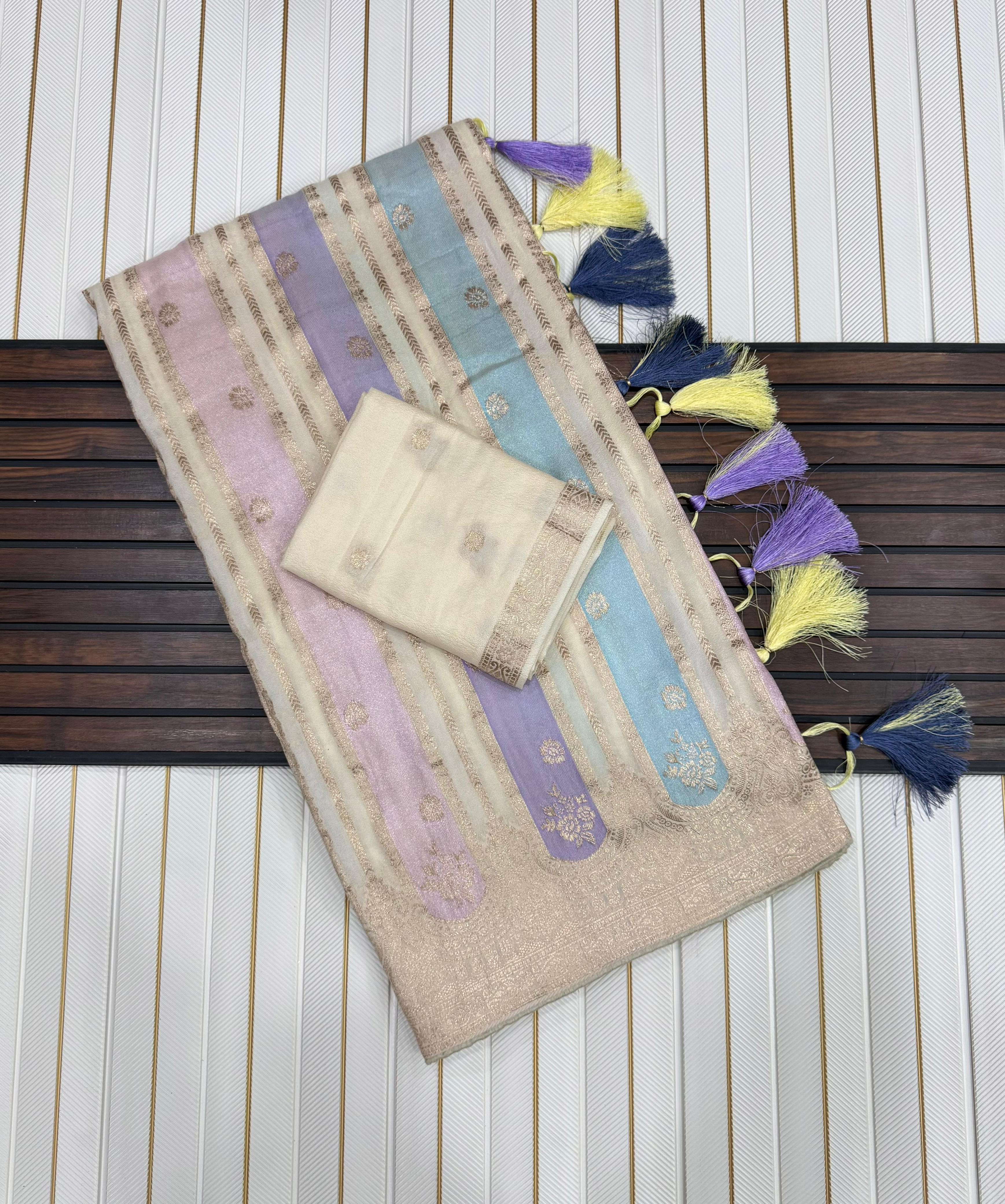 Soft kaddi georgette rangkat design sarees