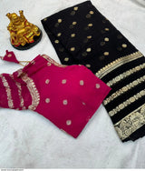 Viscose georgette festive saree