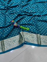 Pure Viscose georgette saree