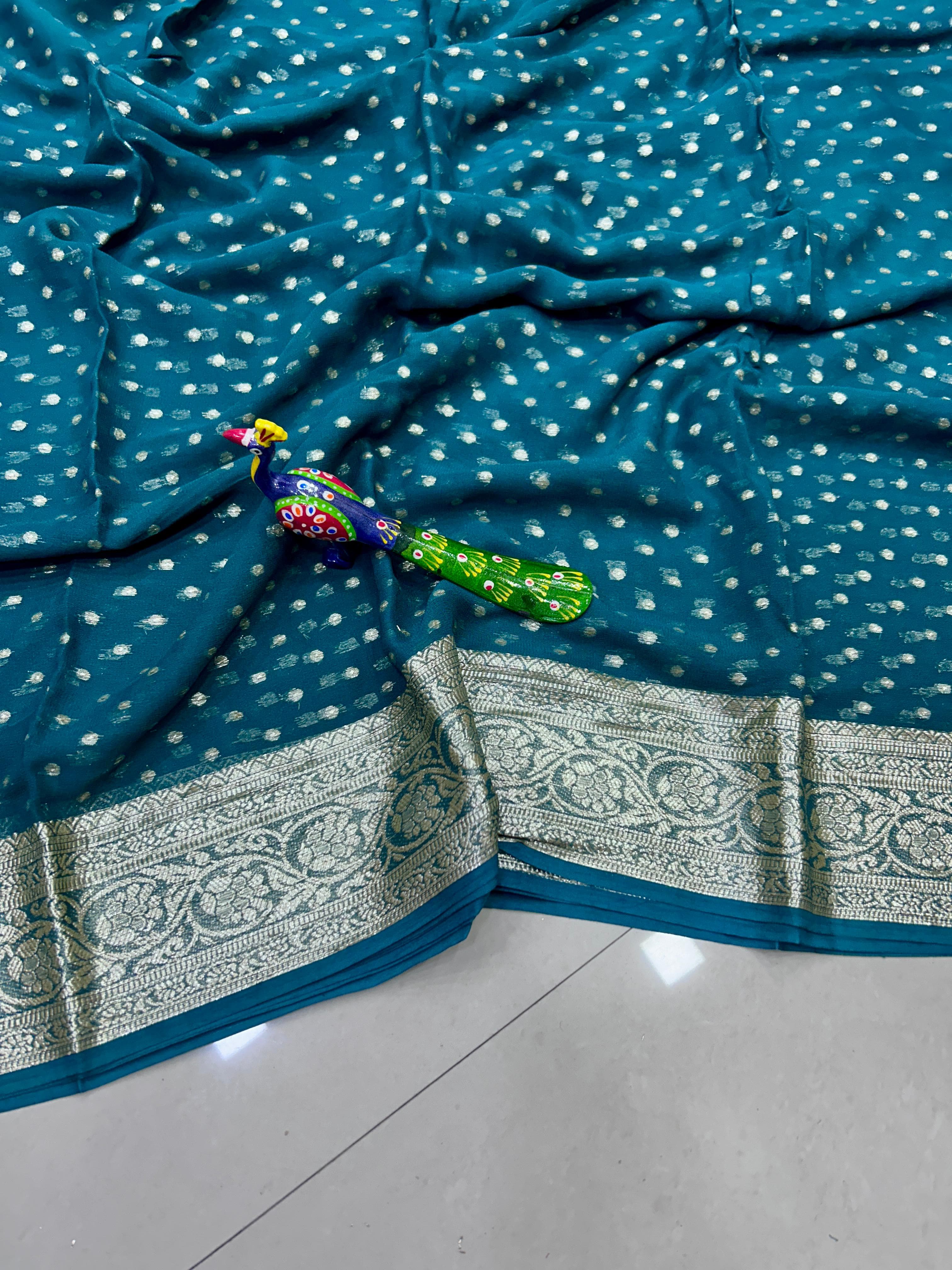 Pure Viscose georgette saree