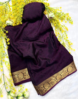 Zari Weaving Marshmellow Georgette Silk Saree
