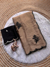 Rangoli silk saree embroidery buttis