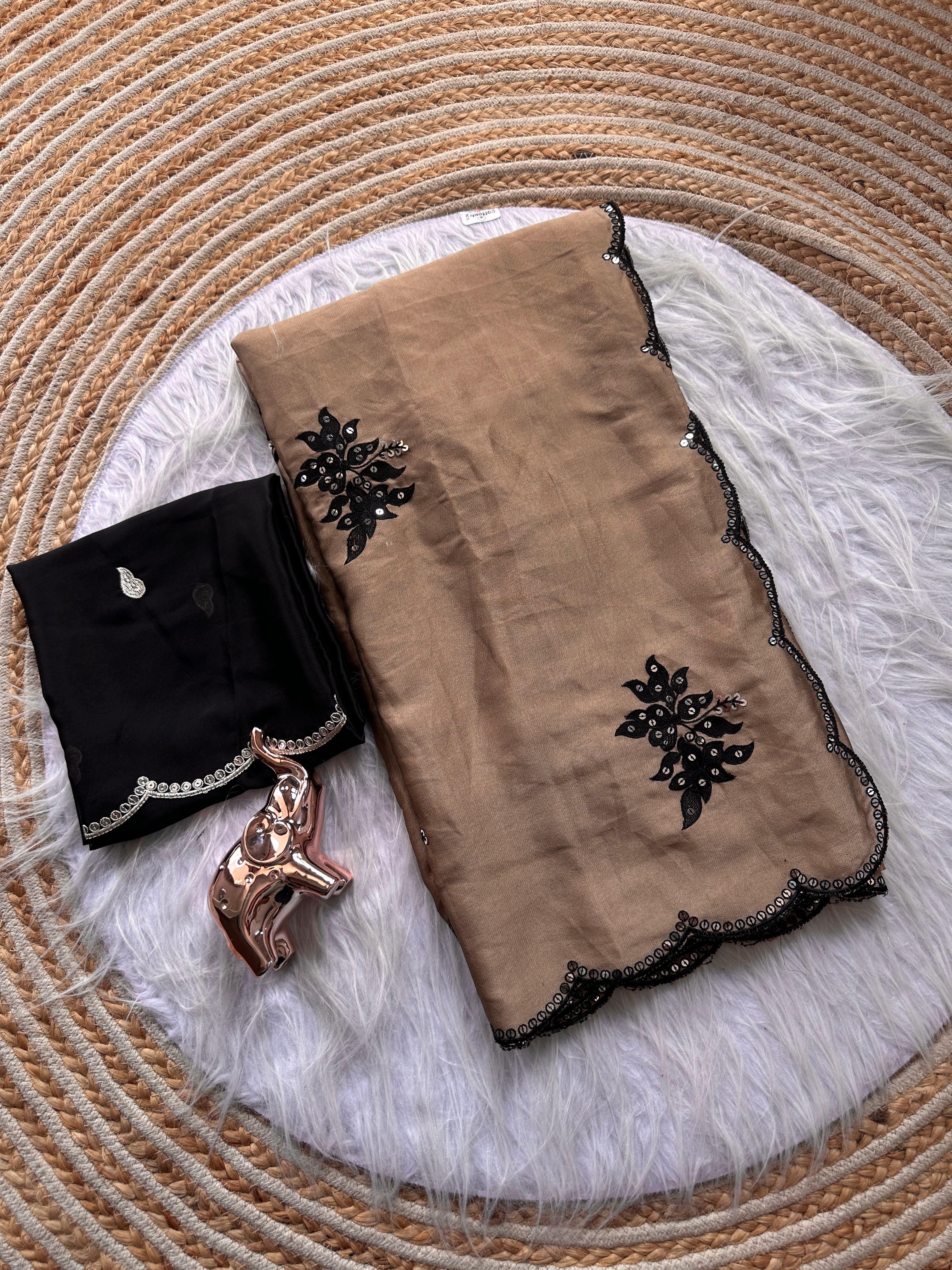 Rangoli silk saree embroidery buttis